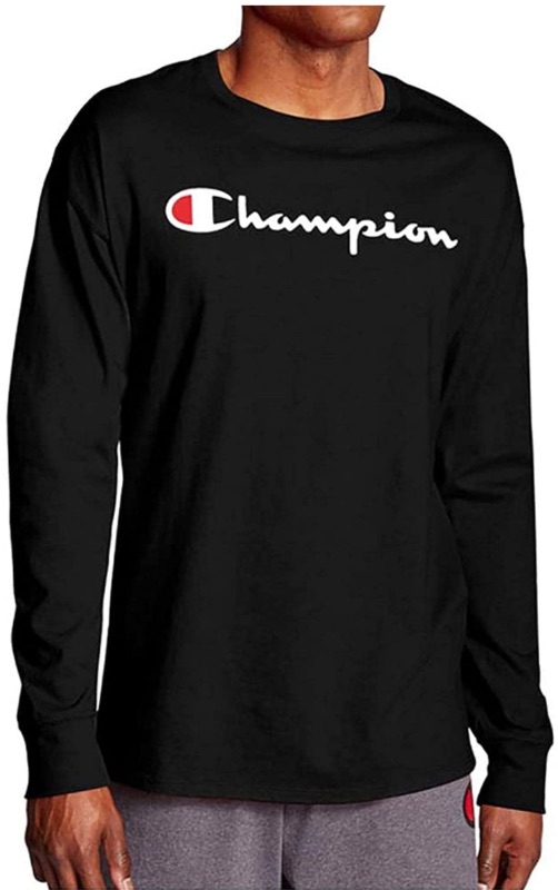 Photo 1 of Champion Men's Classic Long Sleeve Tee, Screen Print Script size 1X