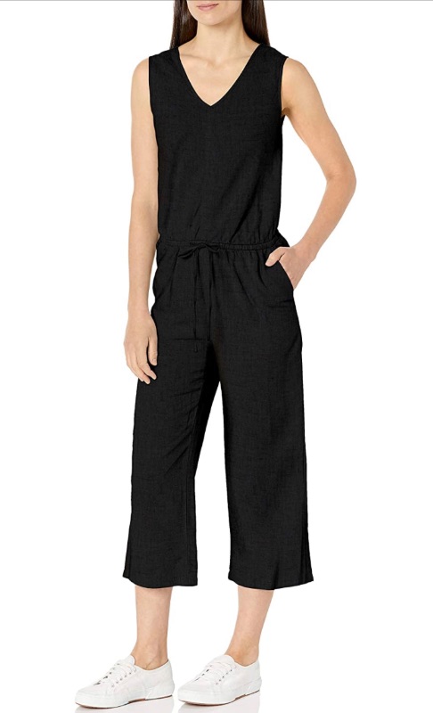 Photo 1 of Amazon Essentials Women's Sleeveless Linen Jumpsuit size 10