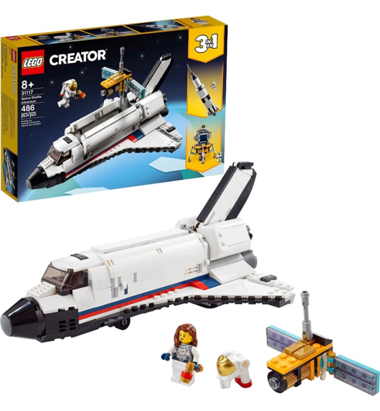 Photo 1 of LEGO Creator 3in1 Space Shuttle Adventure 31117 Building Kit; Cool Toys for Kids Who Love Rockets and Creative Fun; New 2021 (486 Pieces)