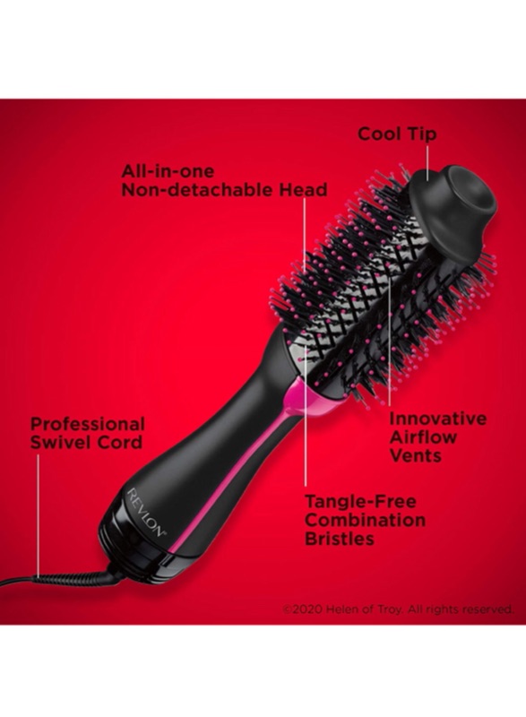 Photo 1 of REVLON One-Step Hair Dryer And Volumizer Hot Air Brush, Black, Packaging May Vary
