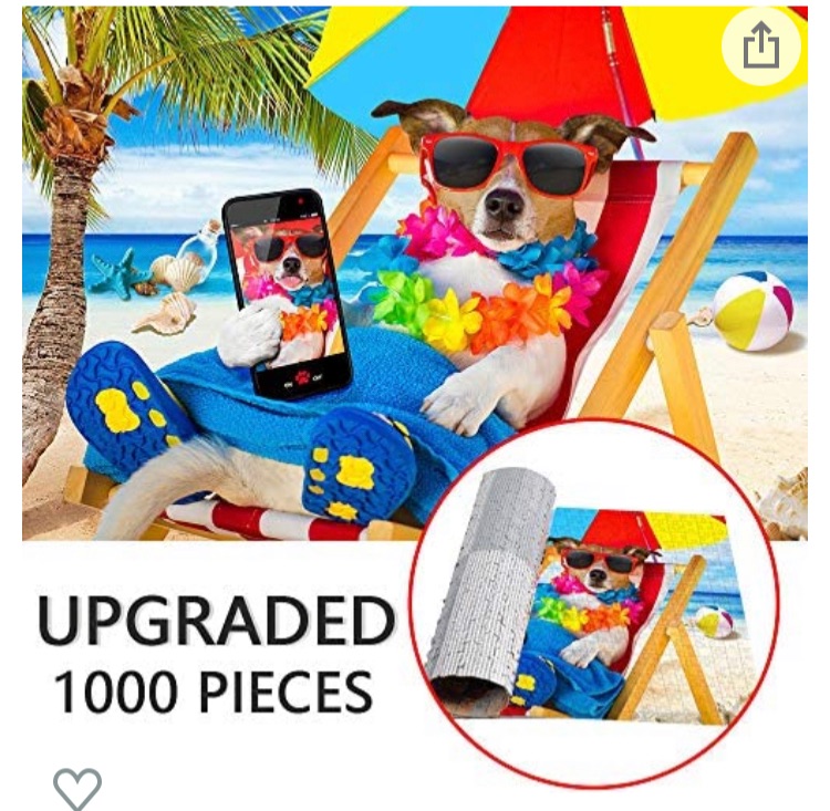 Photo 1 of Jigsaw Puzzle 1000 Piece Puzzles for Adults Kids Travel Dog Puzzle Game Toys Gift - Premium 3-Layer Thick Paper, Sturdy, No Bad Smell