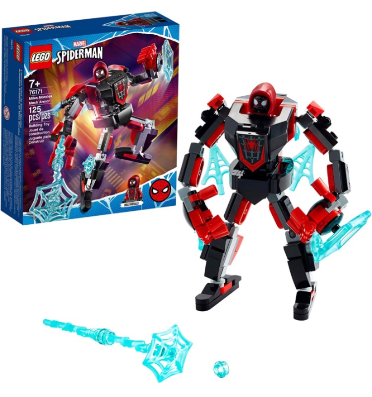 Photo 1 of Minor damage to box only----LEGO Marvel Spider-Man Miles Morales Mech Armor 76171 Collectible Construction Toy, New 2021 (125 Pieces)