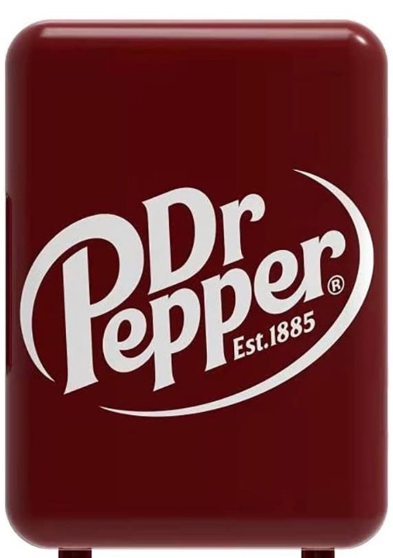 Photo 1 of CURTIS MIS135DRP DR. Pepper Mini Portable Compact Personal Fridge Cooler, 4 Liter Capacity, 6 Cans, Makeup, Skincare, Freon-Free & Eco Friendly, Maroon