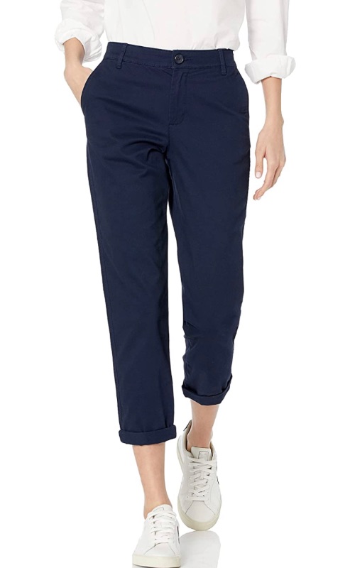 Photo 1 of Amazon Essentials Women's Cropped Girlfriend Chino Pant (Available in Plus Size) size 16