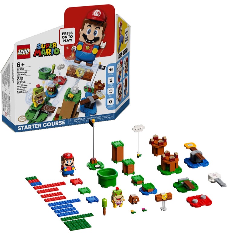 Photo 1 of LEGO Super Mario Adventures with Mario Starter Course 71360 Building Kit, Interactive Set Featuring Mario, Bowser Jr. and Goomba Figures (231 Pieces)