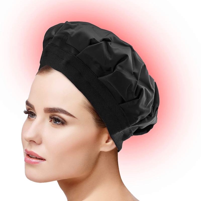 Photo 1 of Deep Conditioning Heat Cap - Hair Styling and Treatment Steam Cap | Heat Therapy and Thermal Spa Hair Steamer Gel Cap - Black