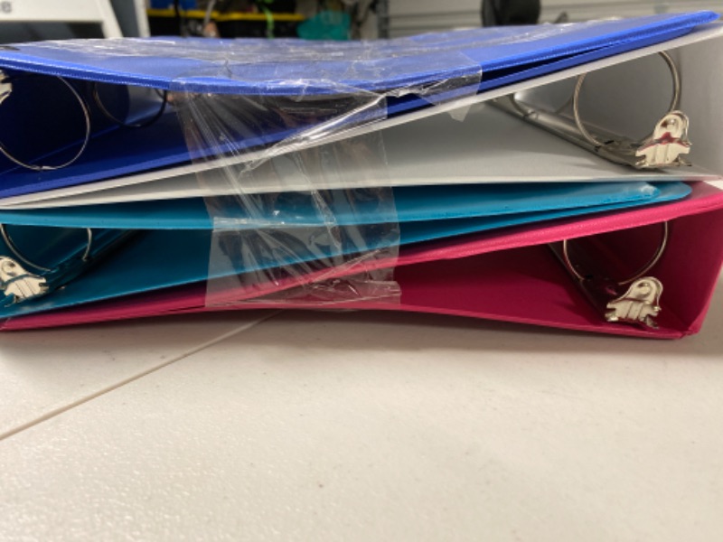Photo 1 of 4 Pack 2 Inch 3 Ring Binders, Rugged Design for Home, Office, and School, Designed for of 8.5 Inch x 11 Inch Paper