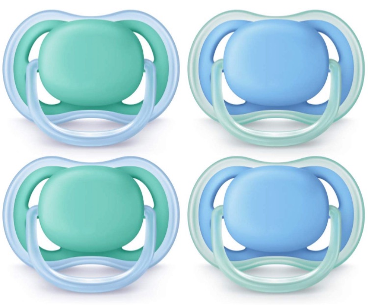 Photo 1 of Philips AVENT Ultra Air Pacifier 6-18 Months, Blue/Green, 4 Pack, SCF244/42