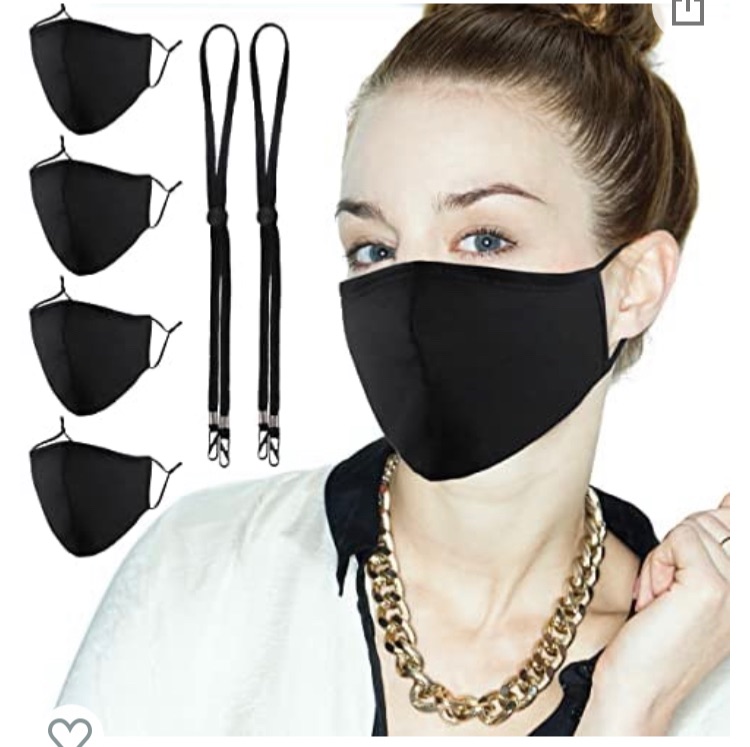 Photo 1 of Breathable 4PCS Fashion Cotton Adjustable Face Masks for Adult Gifts for Women Men