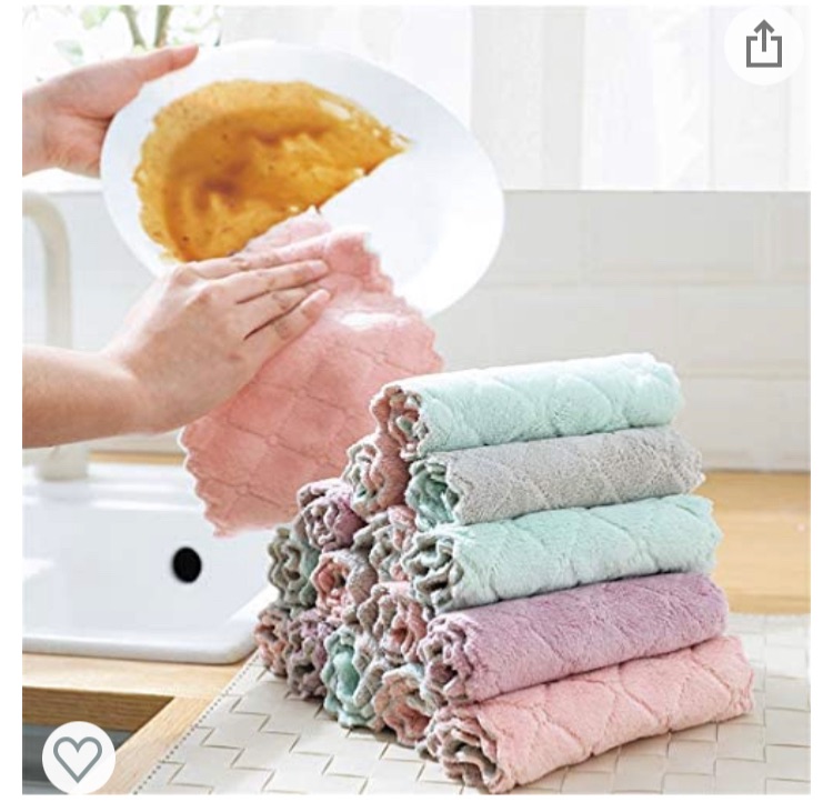 Photo 1 of 15pc Super Absorbent Microfiber Kitchen Dish Cloth High-Efficiency Tableware Household Cleaning Towel Kitchen Tools Gadgets