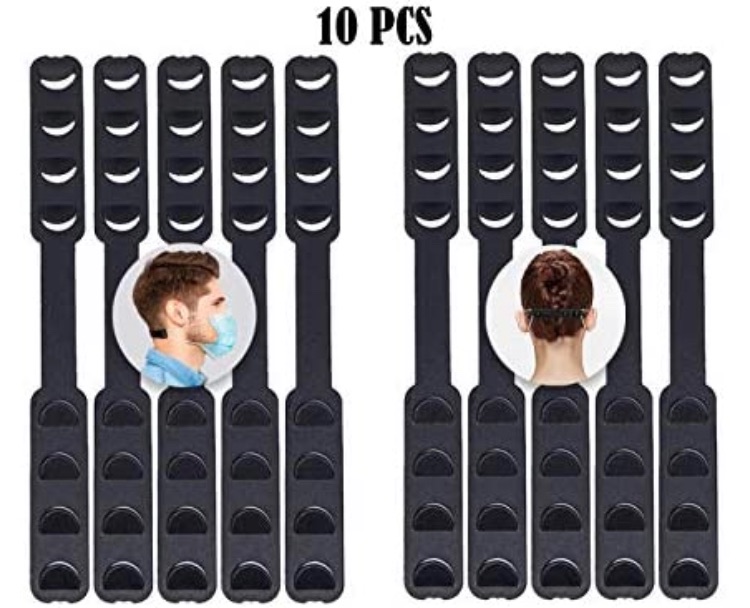 Photo 1 of 10PCS Mask Extender, Anti-Tightening Ear Protector Decompression Holder Hook Ear Strap Accessories Ear Grips Extension Mask Buckle Ear Pain Relieved(Black 2 packs 

Silk Bonnet for Women, Curly Natural Long Hair Sleep Cap Women Night Extra Large Oversized