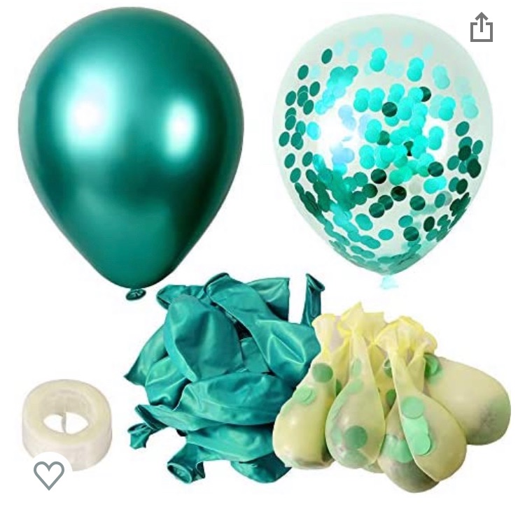 Photo 1 of 70pcs Chrome Metallic Green Balloons & Confetti Green Balloons 12Inch Thick Metallic Latex Balloons For Party Decorations Baby Shower Bridal Shower Wedding Engagement Anniversary Christmas Festival