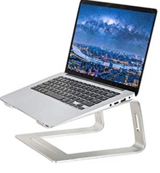 Photo 1 of StationaryLab Laptop Stand,Aluminum Laptop Mount Computer Stand,Ergonomic Stand for Desk,Detachable Laptop Riser Notebook Holder Stand Compatible with MacBook Air Pro, Dell XPS, 10-17" Laptops