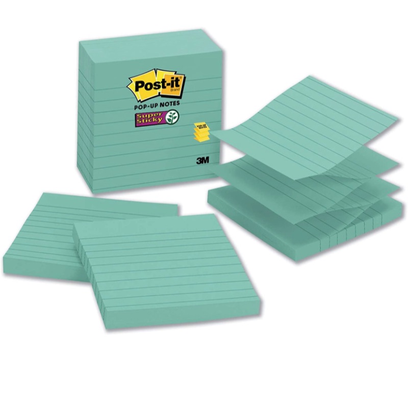 Photo 1 of Post-it Super Sticky Pop-up Lined Note Refills