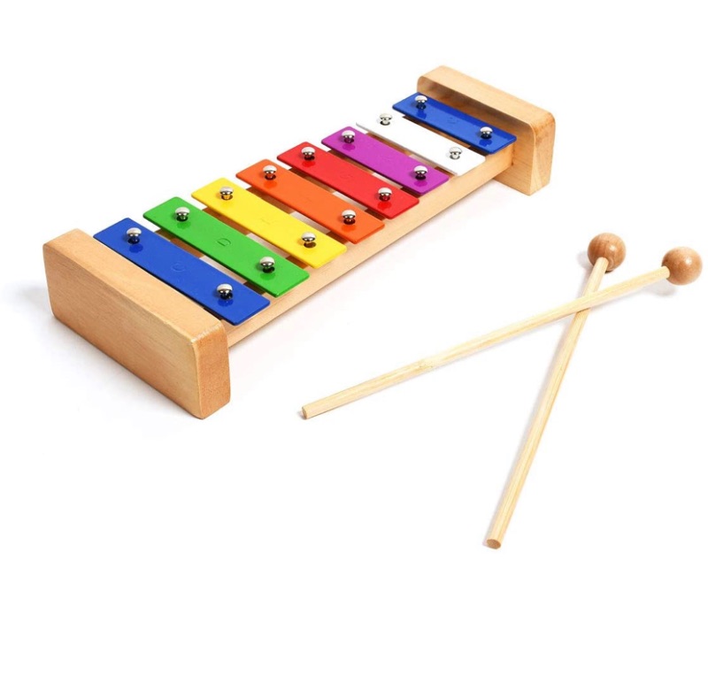 Photo 1 of Professional Classic Wooden Glockenspiel Xylophone with 8 Metal Keys for Adults & Kids. Only comes with 1 stick. 