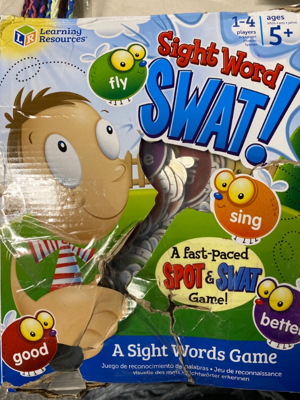 Photo 1 of Learning Resources Sight Word Swat a Sight Word Game, Home School, Tactile and Auditory Learning, Phonics Games, Educational Toys for Kids, 114 Pieces, Ages 5