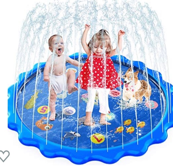 Photo 1 of MOZOOSON Splash Pad for Kids Sprinkler Outdoor Inflatable Water Toys for Toddler Kids 3 Year Old, Slip n Slide for Girls Boys ,Outside Wading Pool for Learning Toys