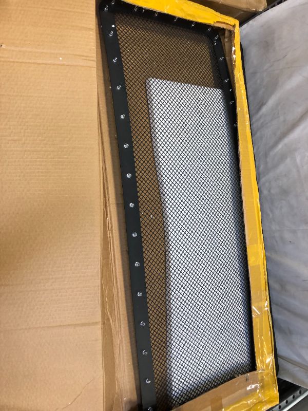 Photo 2 of 2011-2016 Ford F-250/F-350 Super-Duty Rivet Black Mesh Grille Insert #FL6828H