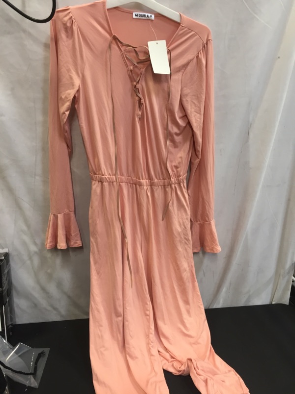 Photo 1 of DOUBLJU WOMENS JUMPSUIT PEACH PINK SIZE MEDIUM