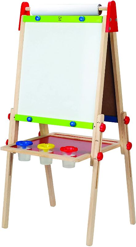 Photo 1 of Award Winning Hape All-in-One Wooden Kid's Art Easel with Paper Roll and Accessories Cream, L: 18.9, W: 15.9, H: 41.8 inch