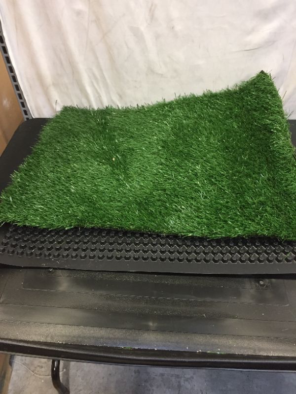 Photo 2 of  Dog Pee Potty Pad, Bathroom Tinkle Artificial Grass Turf, Portable Potty Trainer (20 x 25 Inch)---SLIGHTLY BENT 
