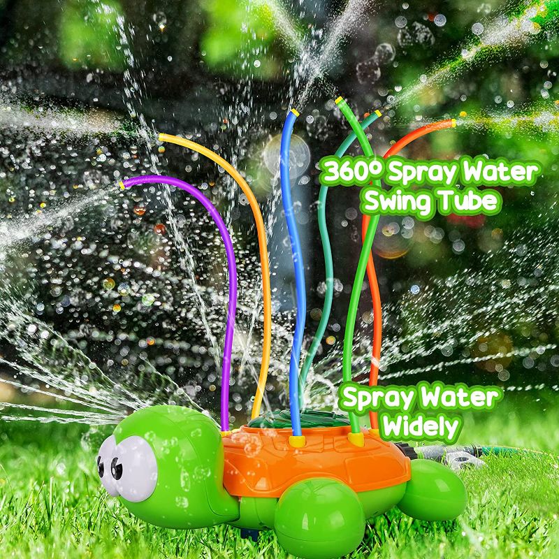 Photo 1 of Kids Sprinklers for Yard, Summer Outdoor Water Toy for Toddler, Yard Play Toys Turtle Sprinkler for Boys and Girls, Garden Hose Outside Lawn Backyard Splash Sprinkler Toy Children Gift
