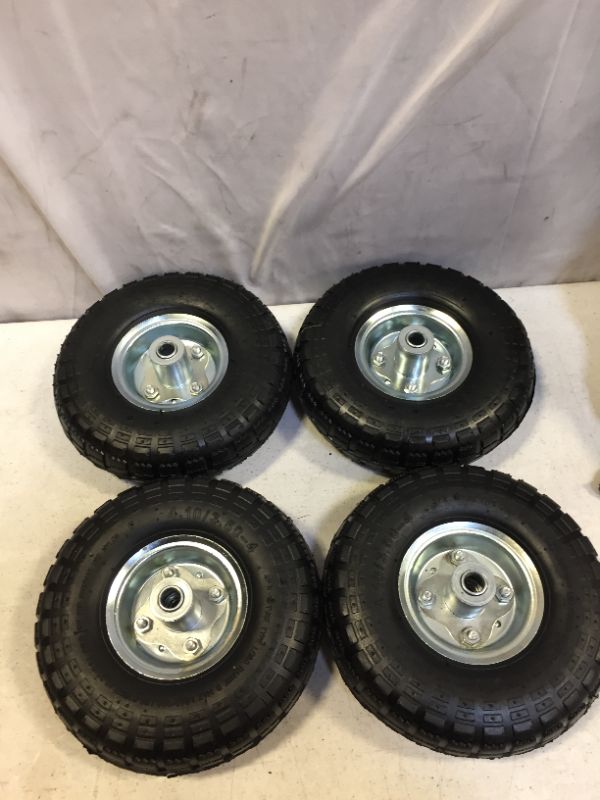 Photo 2 of 10 inch all purpose utility air tires / wheels 4 pack 