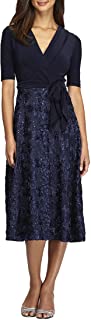 Photo 1 of Alex Evenings Women's Tea Length Dress with Rosette Detail size 12