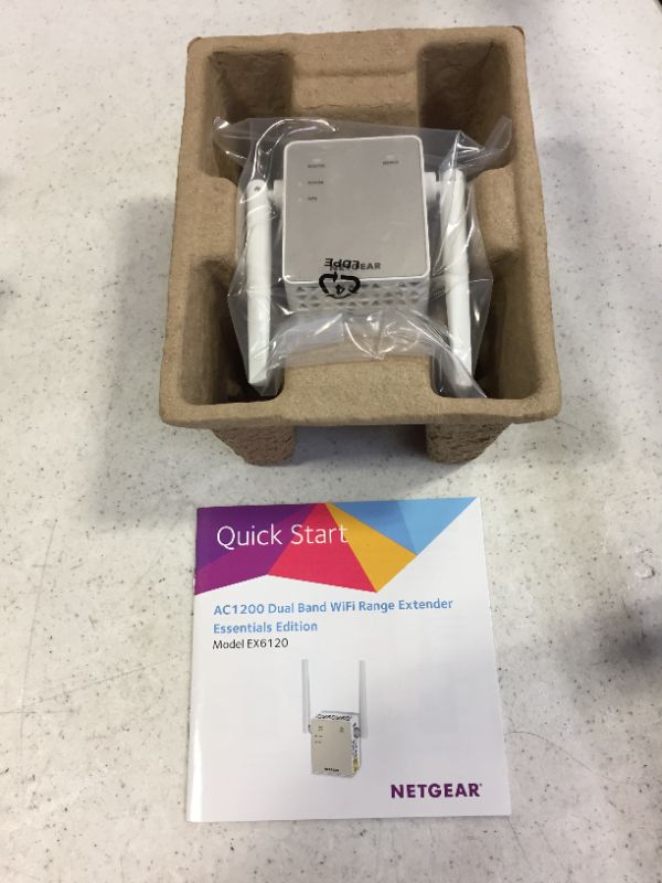 Photo 2 of NETGEAR Wi-Fi Range Extender EX6120 - Coverage Up to 1500 Sq Ft and 25 Devices with AC1200 Dual Band Wireless Signal Booster & Repeater (Up to 1200Mbps Speed), and Compact Wall Plug Design
