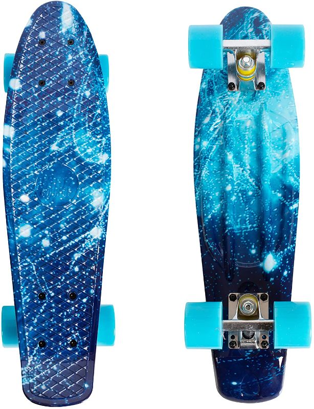 Photo 1 of High Bounce Skateboards 22 Inch Complete Classic Skateboard - Retro Mini Cruiser for Kids Boys Girls, ABEC 7 Bearings and PU Wheels
