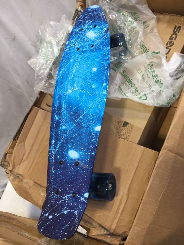Photo 2 of High Bounce Skateboards 22 Inch Complete Classic Skateboard - Retro Mini Cruiser for Kids Boys Girls, ABEC 7 Bearings and PU Wheels
