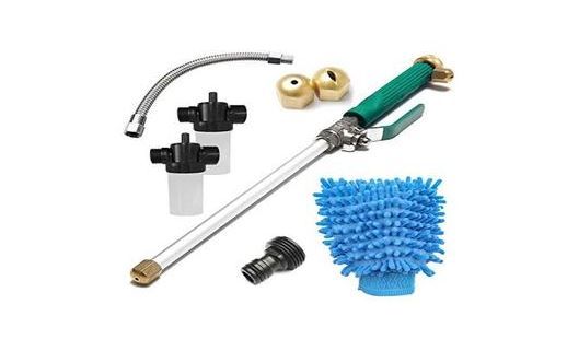 Photo 1 of 4 pack - CAVEEN Jet Car Washer Power Hose Nozzle, Magic High Pressure Wand, Flexible Water Hose Nozzle Sprayer Extendable Home Garden
