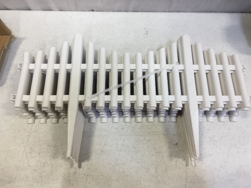 Photo 1 of 12 pack small plastic gate with stakes, for sectioning yard, decor for drive way or walk way