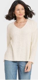 Photo 1 of Women's Long Sleeve V-Neck Pullover Sweater - Knox Rose™
