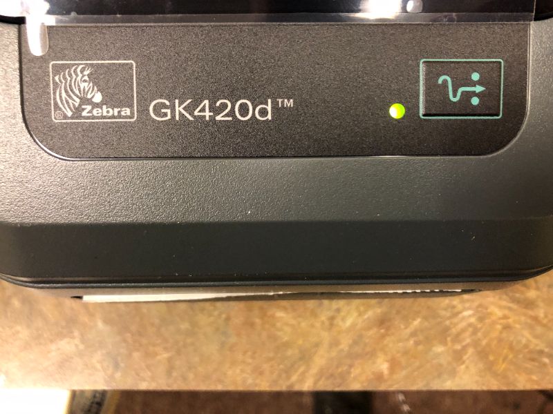 Photo 7 of ZEBRA GK420d Direct Thermal Desktop Printer Print Width of 4 in USB Serial and Parallel Port Connectivity GK42-202510-000