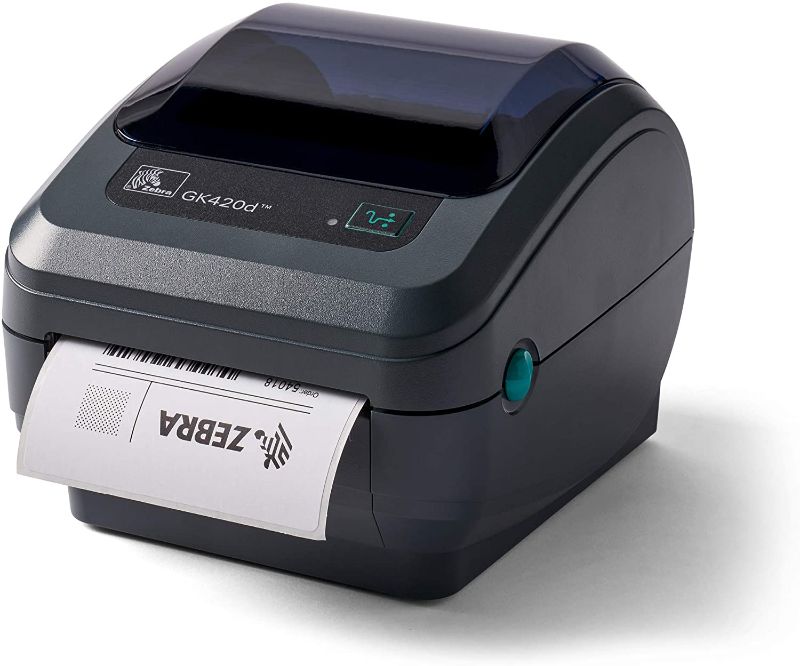 Photo 1 of ZEBRA GK420d Direct Thermal Desktop Printer Print Width of 4 in USB Serial and Parallel Port Connectivity GK42-202510-000