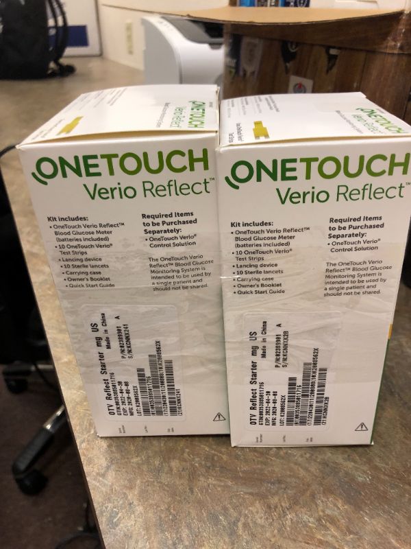 Photo 1 of OneTouch Verio Reflect Blood Glucose Monitoring System 2 Pack 