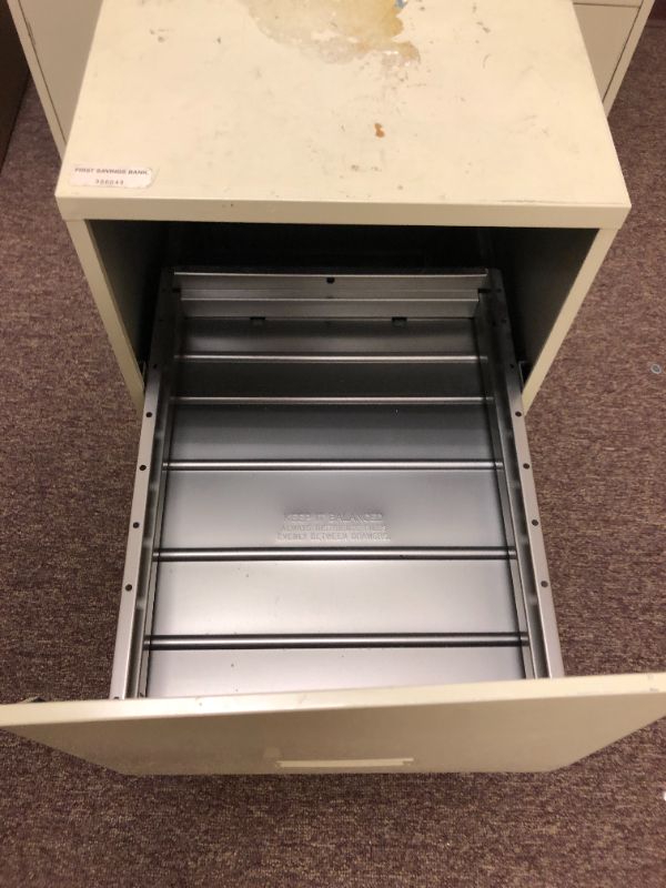 Photo 8 of 3 Tier Metal Storage Shelving Unit and 2 Drawer File Cabinet