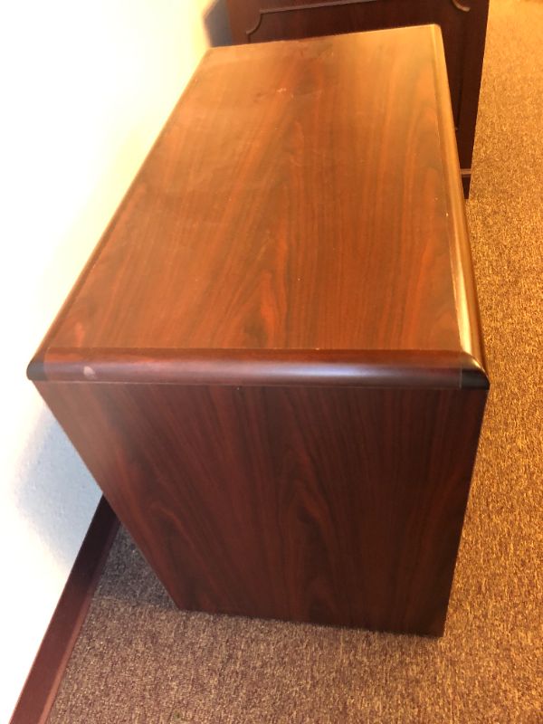 Photo 2 of Cherry Wooden Locking 2 Drawer File Cabinet NO KEYS