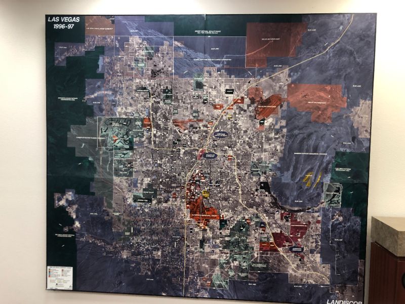 Photo 1 of Map of 1996-97 Las Vegas Hot Spot Areas Office Wall Size 