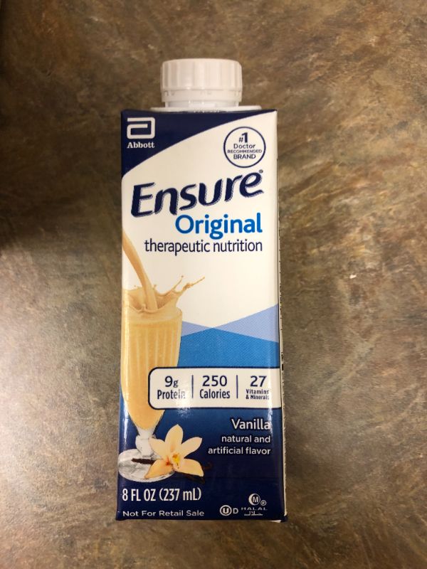 Photo 3 of Ensure Original Therapeutic Nutrition, Vanilla, 8 Oz, 24 Pack BB 11 01 2022