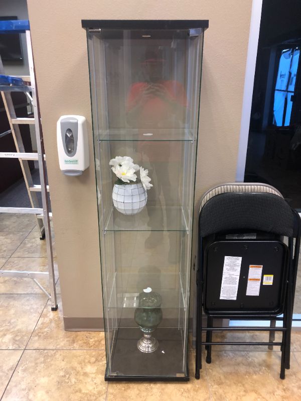 Photo 1 of 4 Tier Glass Display Case With 2 Decorations 