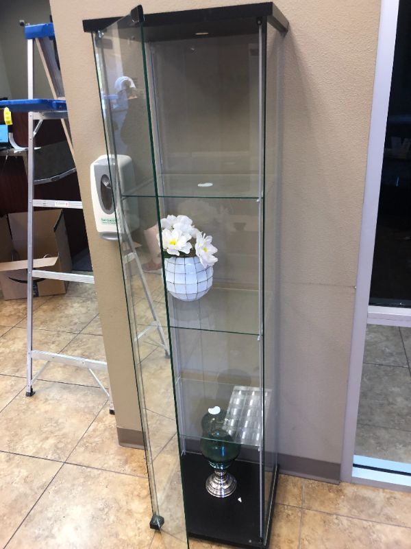 Photo 2 of 4 Tier Glass Display Case With 2 Decorations 