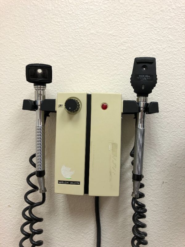 Photo 2 of welch allyn wall transformer 74710 and lume on adjustable wall blood pressure device 