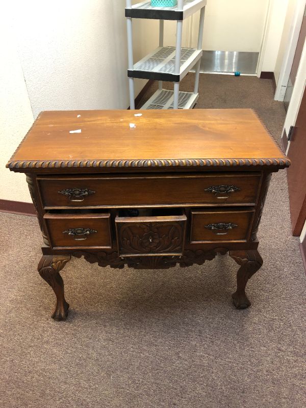 Photo 1 of antique style wooden bathroom/hallway drawer cabinet used sold as is 