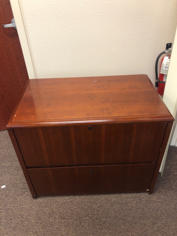 Photo 1 of 2 Wooden Drawers with Red finish. 30 inches tall