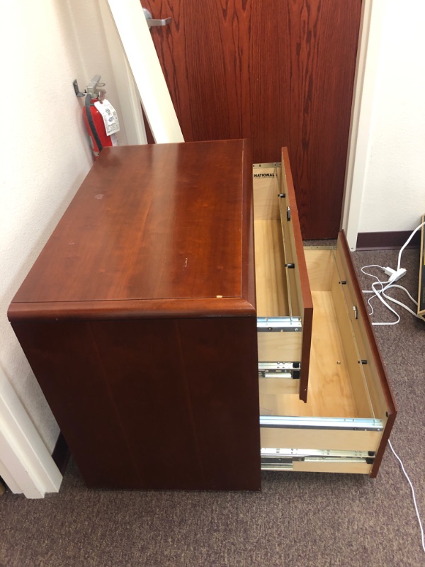 Photo 1 of 2 Wooden Drawers with Red finish. 30 inches tall