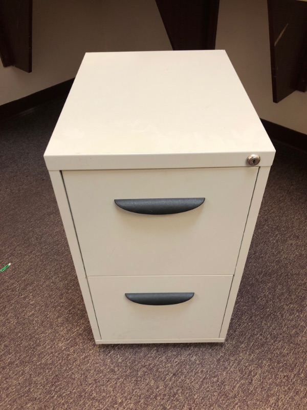 Photo 1 of 2 Drawer Metal Filing Cabinet with Lock. 26 inches tall