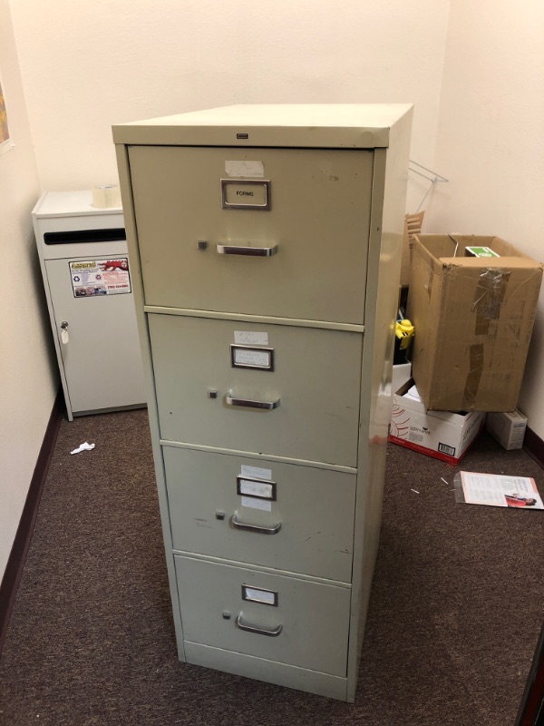 Photo 1 of 4 Drawer Metal Filing Cabinet - 52 inches tall