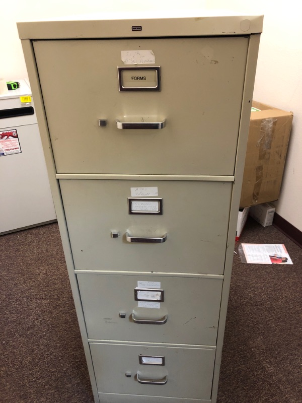 Photo 6 of 4 Drawer Metal Filing Cabinet - 52 inches tall